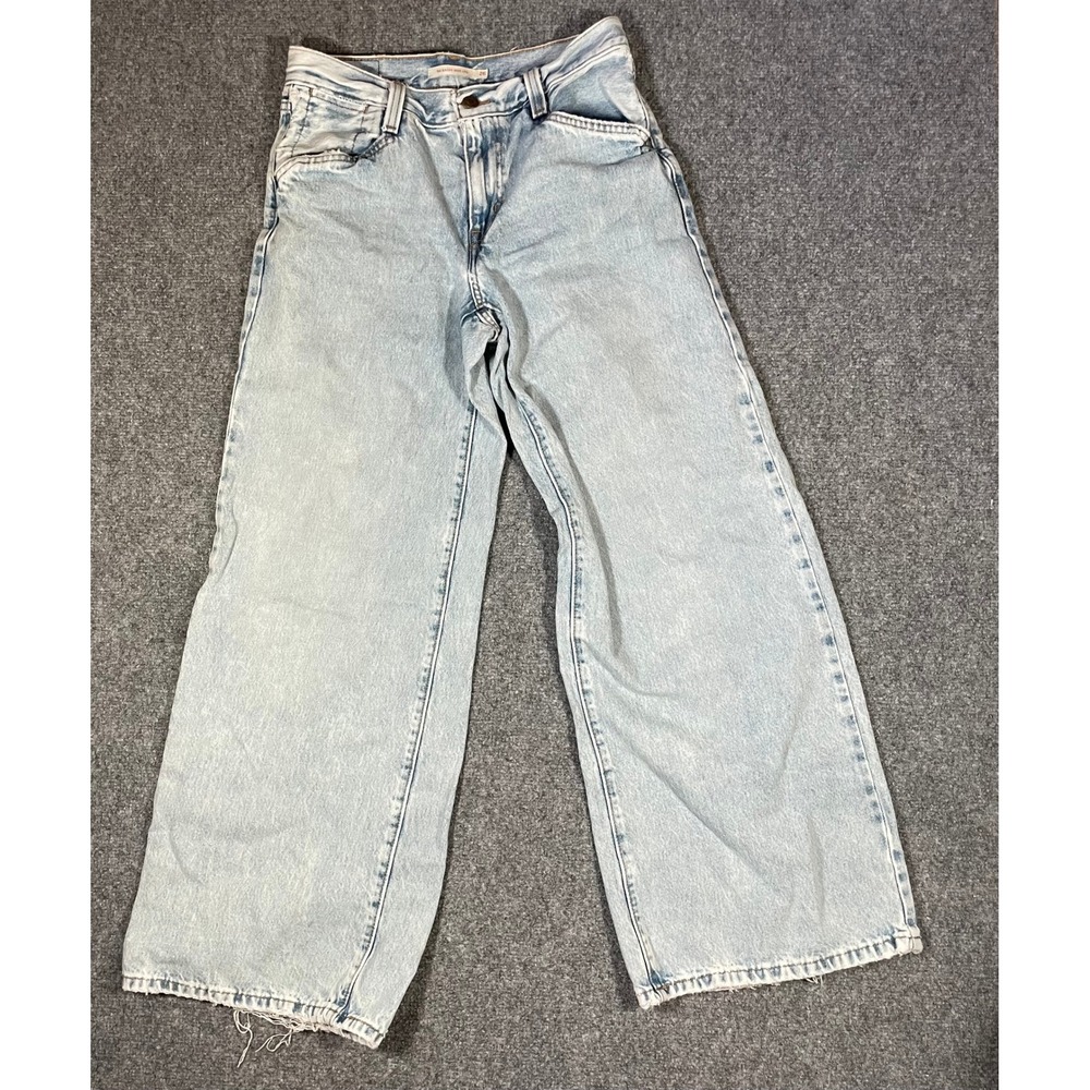 Levi's '94‎ Baggy Wide Leg Jeans Womens 28x30 Light Wash Blue Distressed